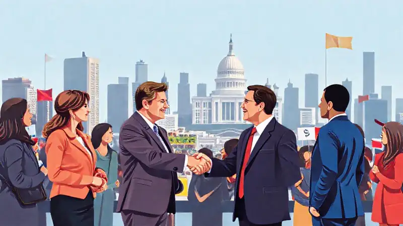 Reunión multicultural sobre economía y política urbana