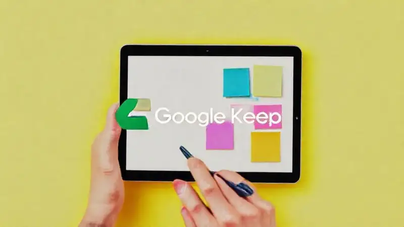 Etiqueta de Google Keep en entorno digital