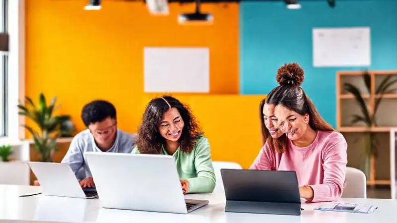 Aprende psicología en aula digital moderna