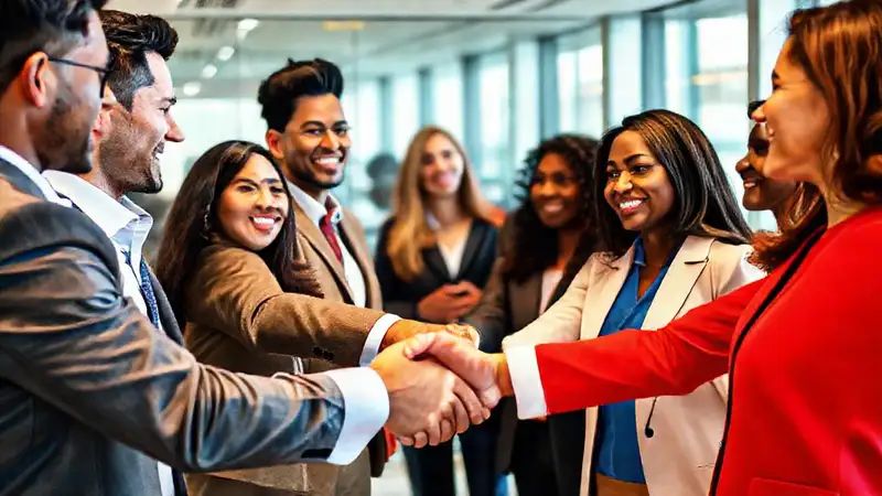 Evento de networking con empresarios diversos