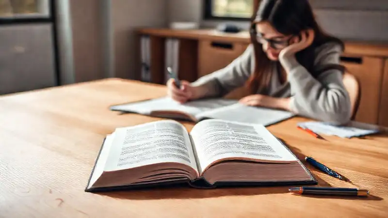 Estudiante estudia psicología en ambiente inspirador