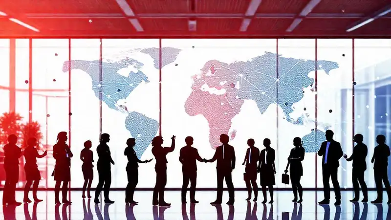 Red de personas conectadas y exitosas