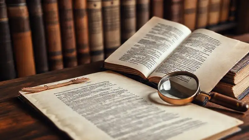 Escritura histórica vintage y ambiente inspirador