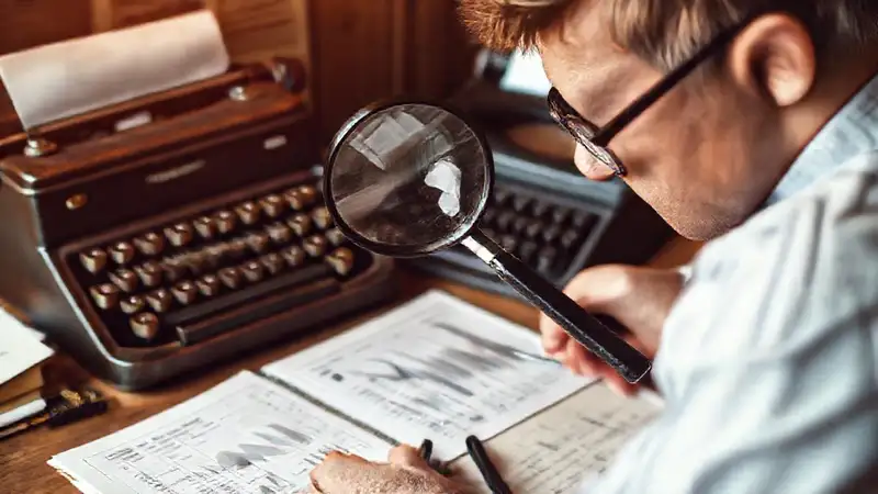 Análisis histórico con tecnología y estilo vintage