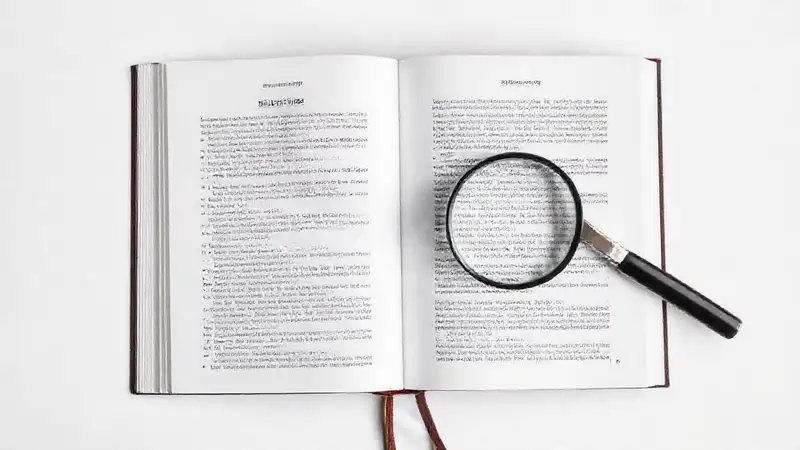 Libro abierto con citas y referencias claras