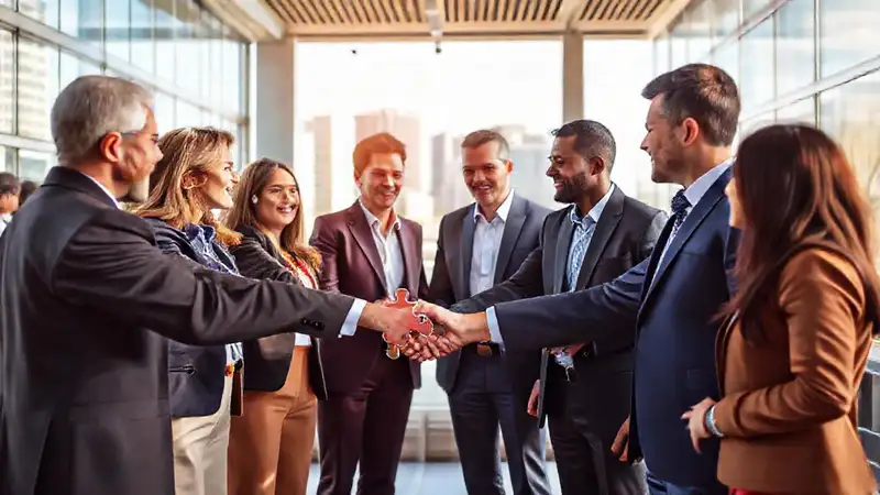 Personas unidas en colaboración en centro comunitario