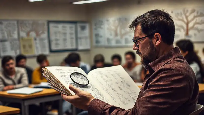 Maestro de morfología en aula moderna