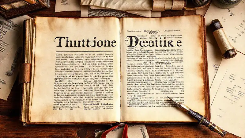 Portada vintage con documentos históricos y estilo clásico