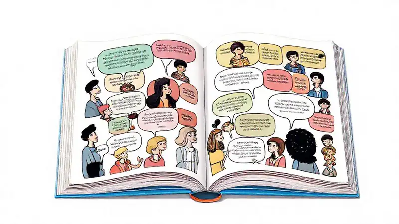 Libro ilustrado con personajes diversos y dinámicos