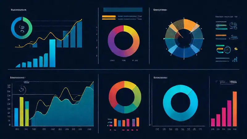 Gráficos de datos económicos modernos y vibrantes