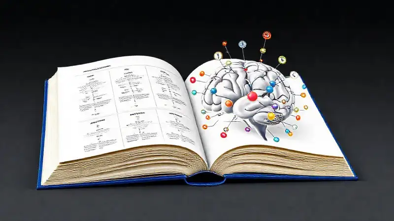 Libro abierto con diagramas y símbolos lingüísticos