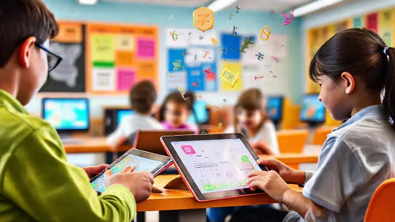 Interfaces educativas coloridas para estudiantes y aprendizaje