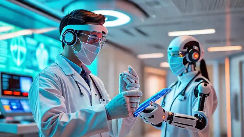 Tecnología médica avanzada en hospital futurista