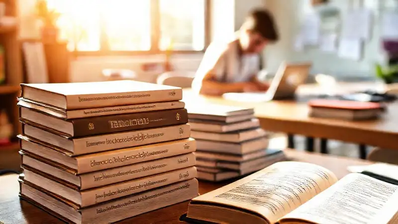 Estudiante estudia teología en ambiente acogedor