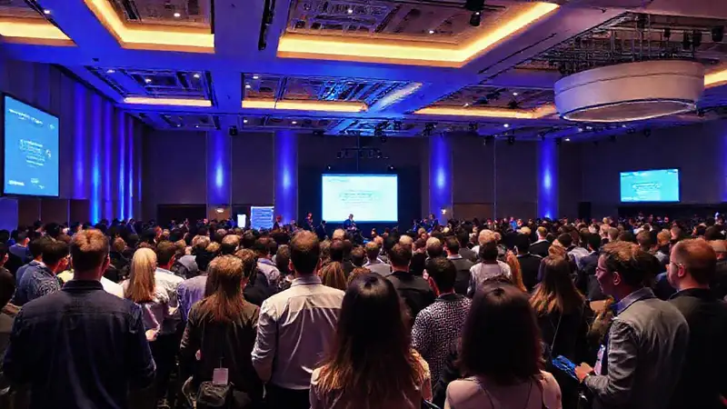 Conferencia profesional con networking y aprendizaje