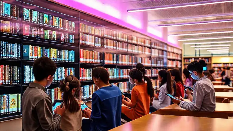 Biblioteca digital atractiva para estudiantes diversos