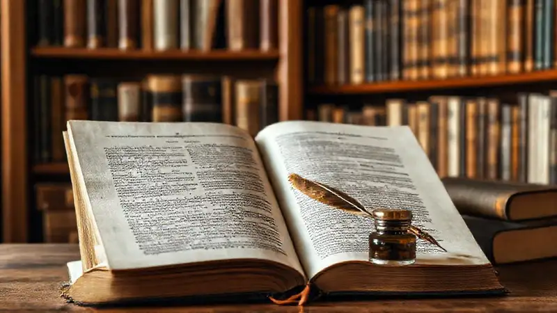 Libros antiguos y modernos en ambiente elegante