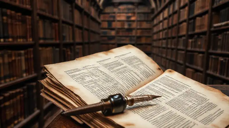 Documentos históricos y herramientas antiguas