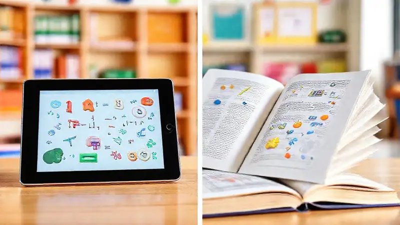 Libros digitales con contenido interactivo y colorido