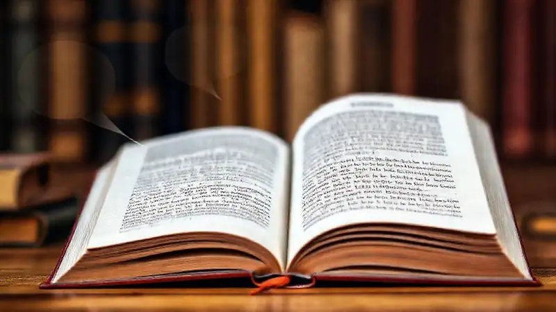 Libro abierto con resaltado y ambiente académico