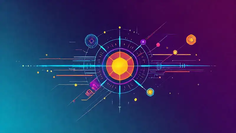 Diseño futurista vibrante con formas geométricas