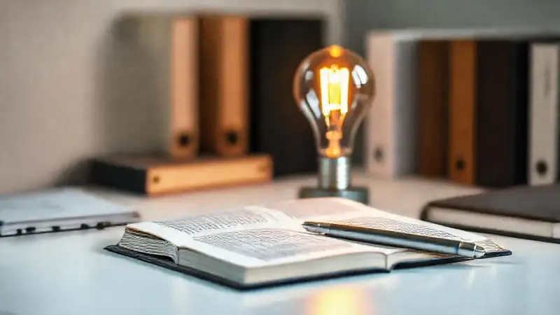 Escritura académica con luz y estudio inspirador