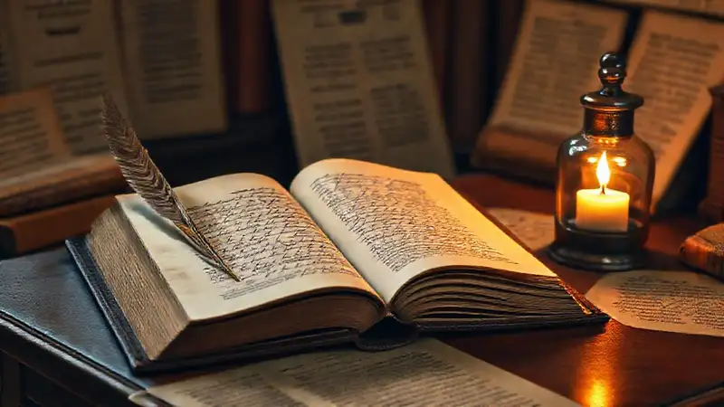 Estudio antiguo con libro
