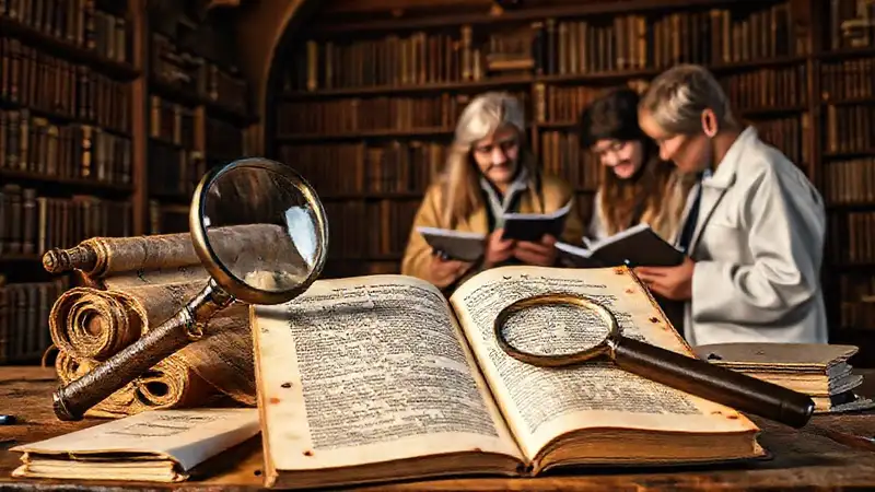 Investigadores analizan manuscritos antiguos en biblioteca