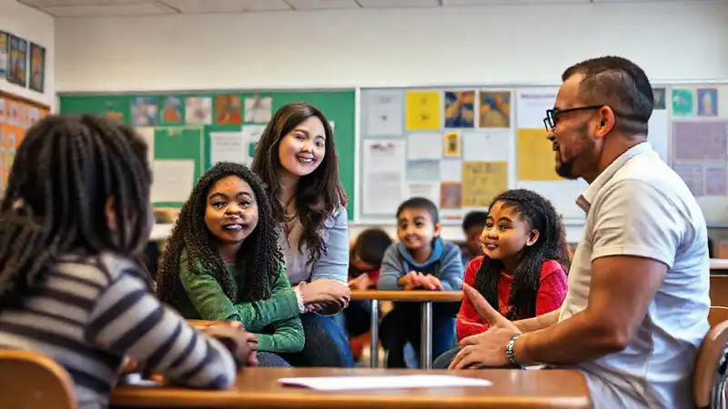 Resolución pacífica en aula con diálogo y respeto