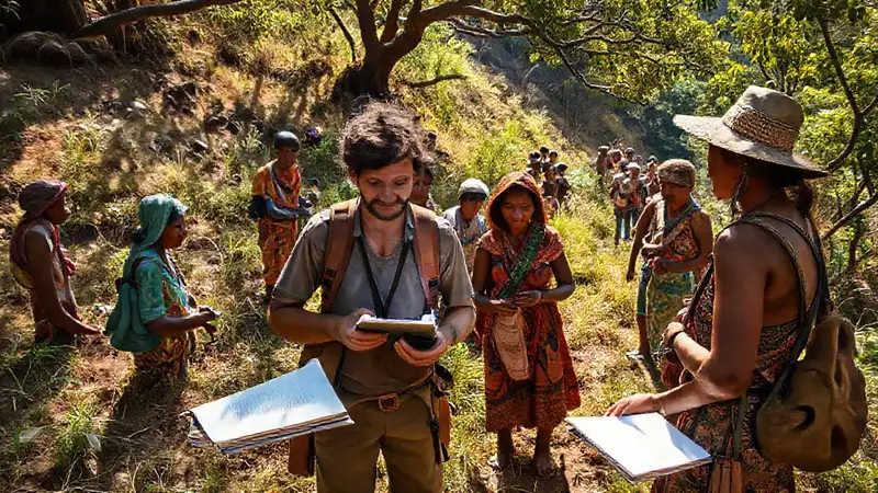 Antropólogo explora culturas en paisaje natural