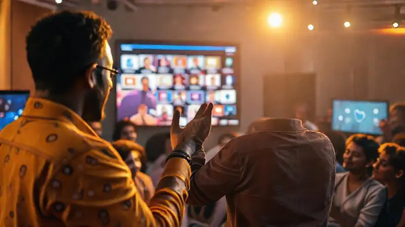 Narrador vibrante cautiva audiencia en redes sociales