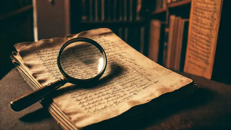 Documentos antiguos en archivo histórico