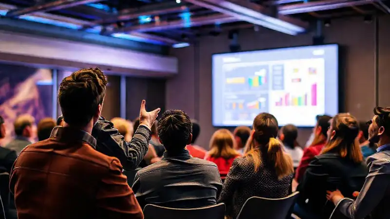 Juvenil profesional inspira audiencia con presentaciones