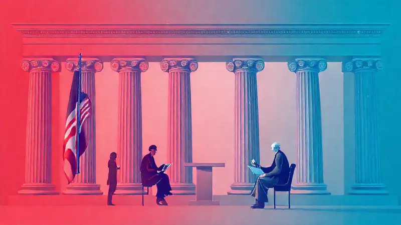 Símbolos políticos elegantes en estilo minimalista