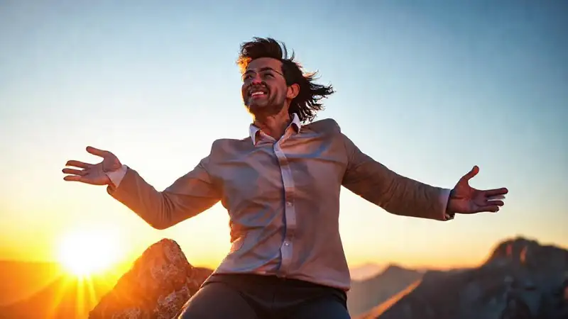Profesional motivado alcanza cumbre con entusiasmo