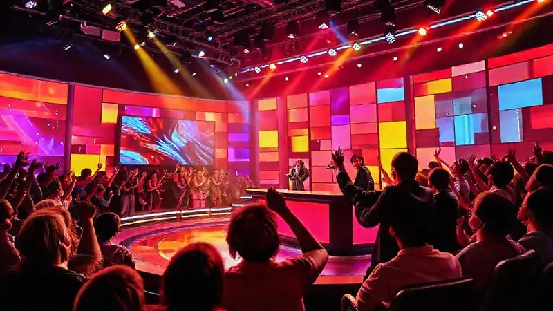 Estudio de TV vibrante y espontáneo