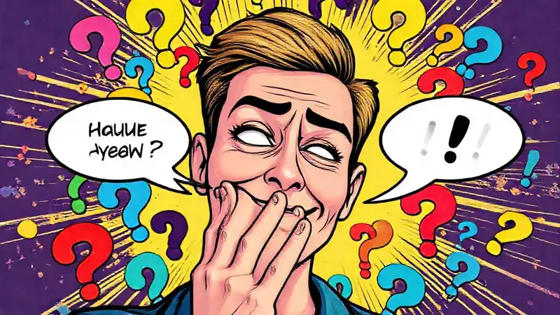 Persona sarcástica en cómic colorido e irónico