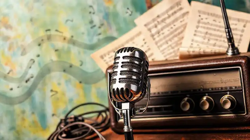 Equipamiento vintage para sonido y música moderna