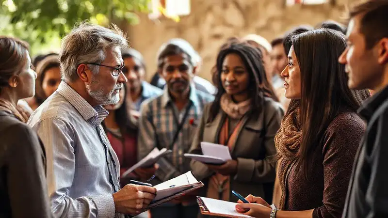 Sociologo entrevista a comunidad diversa