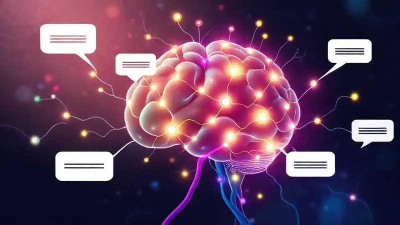 Neuronas cerebrales y conexiones vibrantes