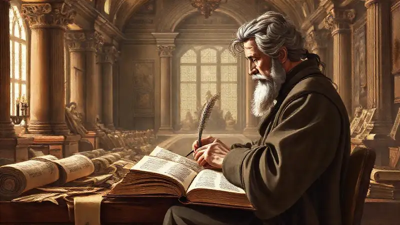 Evolución teológica en libros antiguos y arquitectura