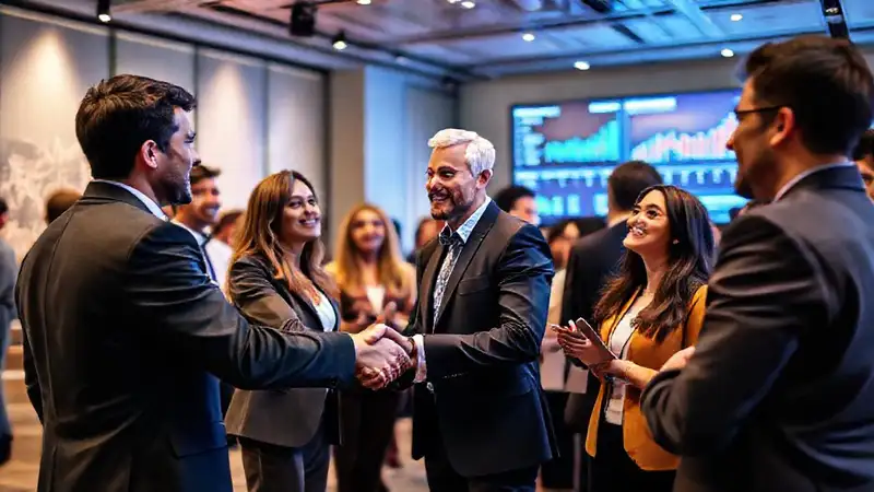 Evento profesional con networking y colaboración