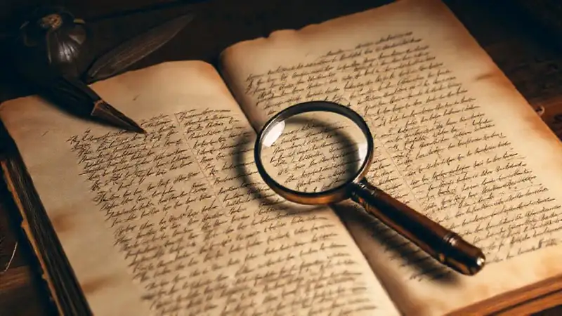 Manuscritos antiguos en tonos sepia