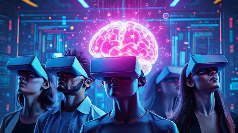 Salud mental digital futurista en realidad virtual