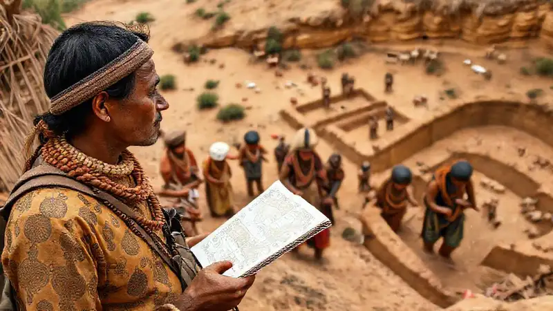 Antropólogo estudia cultura indígena en sitio arqueológico