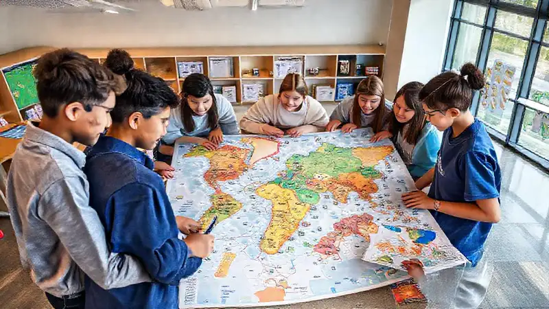 Mapa creativo y colaborativo en educación moderna