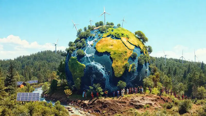Tierra ecológica y diversa, optimista y saludable