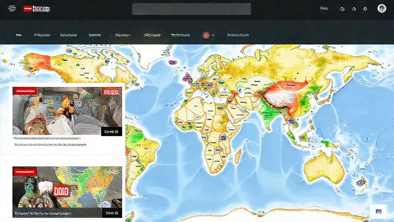 Mapas interactivos y educativo visual moderno