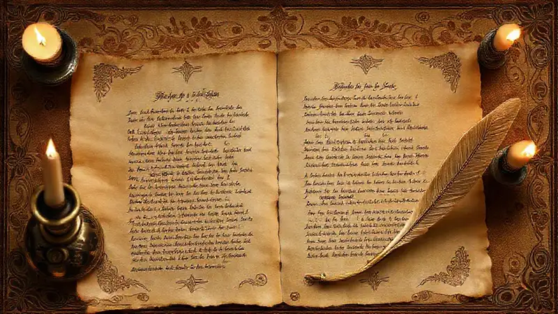 Papel antiguo con inscripciones poéticas y detalles
