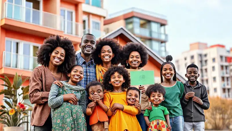 Familia moderna diversa en entorno urbano vibrante
